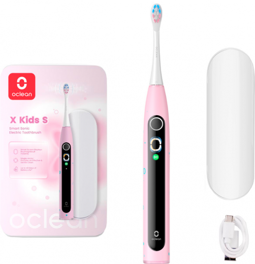 Электрическая зубная щетка Oclean X Kids Electric Toothbrush Set Pink - фото Электрическая зубная щетка Oclean X Kids Electric Toothbrush Set Pink - фото - интернет-магазин электроники и бытовой техники TTT