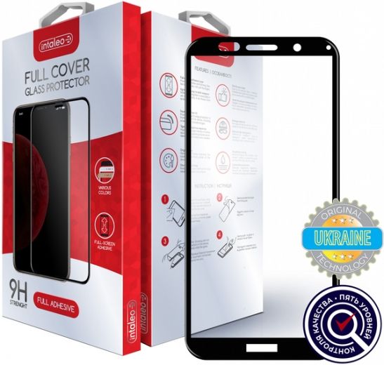 Захисне скло Intaleo Full Glue для Huawei Y5p (1283126501562) Black - фото - інтернет-магазин електроніки та побутової техніки TTT