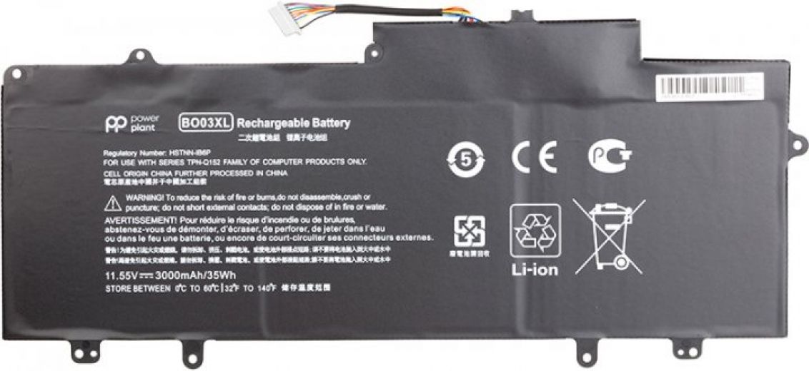 Аккумулятор PowerPlant для ноутбуков HP Chromebook 14 G3 (BO03XL) 11.55V 3000mAh (NB461479) - фото - интернет-магазин электроники и бытовой техники TTT