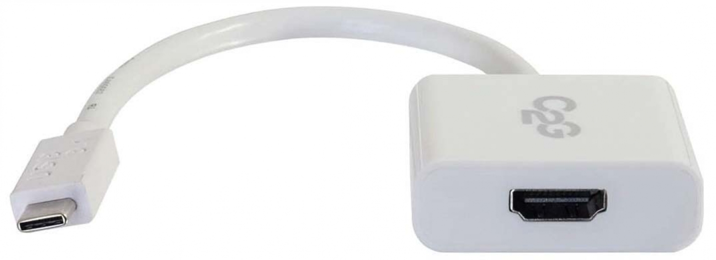 Адаптер C2G USB-C на HDMI (CG80516) White - фото - інтернет-магазин електроніки та побутової техніки TTT