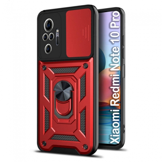 Панель BeCover Military для Xiaomi Redmi Note 10 Pro (706133) Red - фото - інтернет-магазин електроніки та побутової техніки TTT