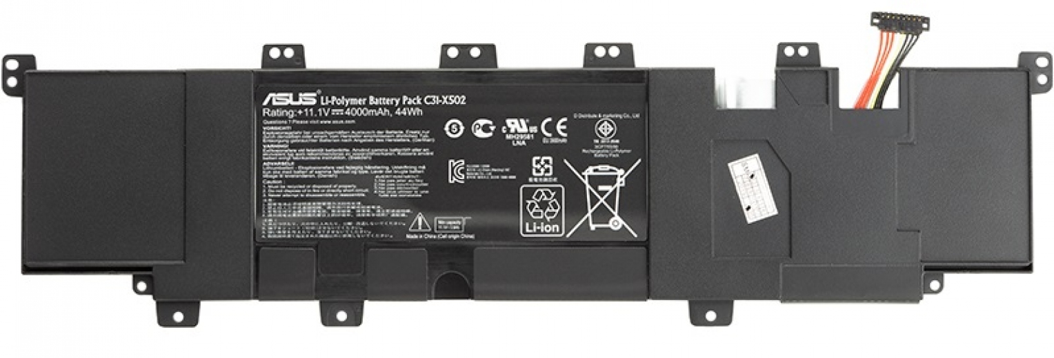 Акумулятор PowerPlant для ASUS VivoBook S502 (C31-X502) 11.1V 4000mAh (original) (NB430802) - фото - інтернет-магазин електроніки та побутової техніки TTT