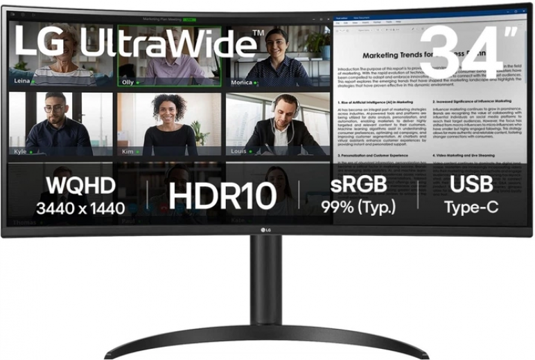 Монитор LG 34WR55QK-B - фото - интернет-магазин электроники и бытовой техники TTT