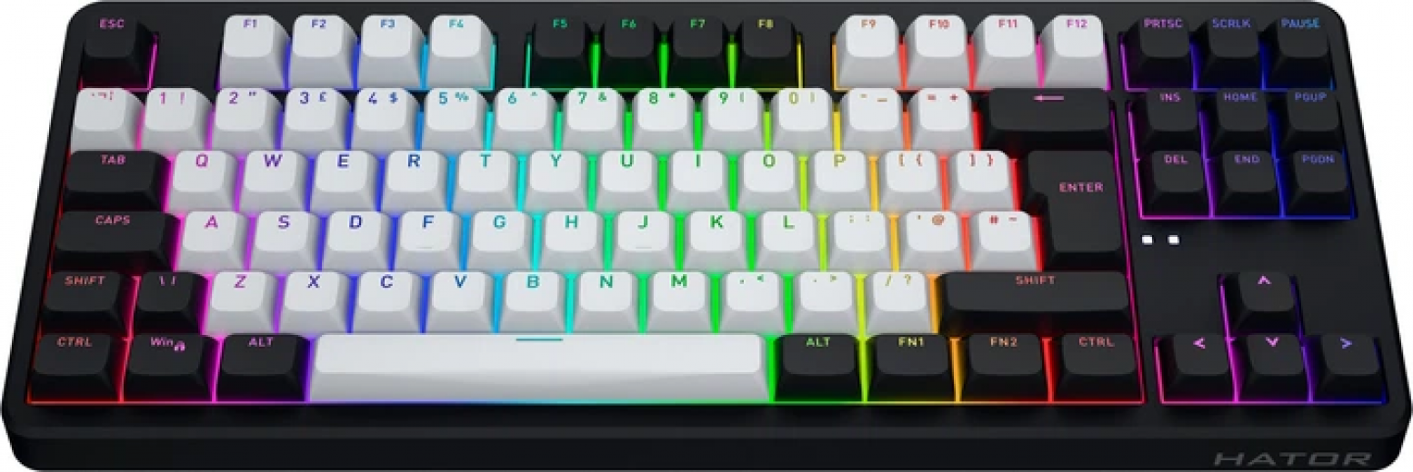 Клавиатура беспроводная Hator Rockfall 3 Mecha TKL Orange Wireless/Bluetooth/USB UK ISO (HTK850EU) Black  - фото - интернет-магазин электроники и бытовой техники TTT