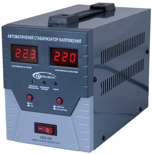 Стабілізатор напруги Gemix GDX-500 - фото - інтернет-магазин електроніки та побутової техніки TTT