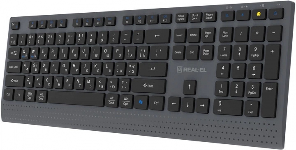 Клавіатура бездротова Real-El RK-715W Wireless/Bluetooth (EL123100051) - фото - інтернет-магазин електроніки та побутової техніки TTT