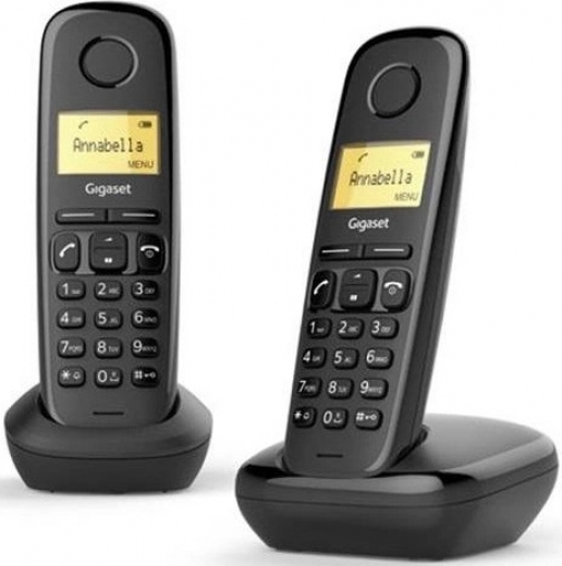 Радіотелефон DECT Gigaset A170 DUO (L36852H2802S301) Black  - фото - інтернет-магазин електроніки та побутової техніки TTT