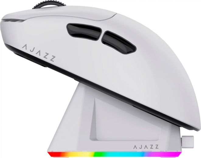 Мышь Ajazz AJ179P MC Charging Dock Wireless/Bluetooth/USB (AJ179P-MC-W) White  - фото - интернет-магазин электроники и бытовой техники TTT
