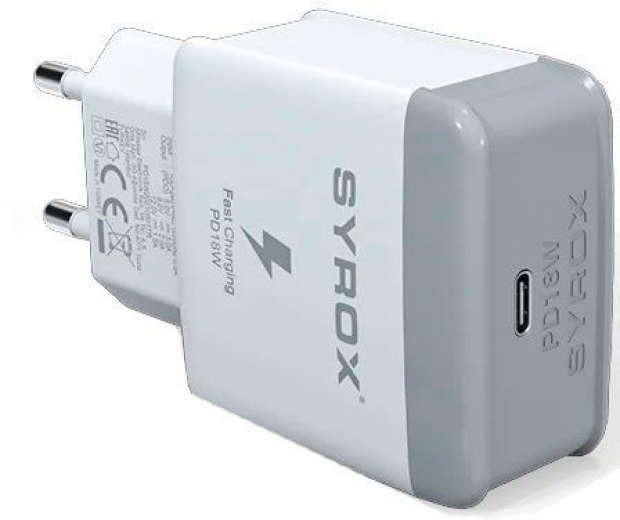 Сетевое зарядное устройство Syrox PD18B 18W - фото Сетевое зарядное устройство Syrox PD18B 18W - фото - интернет-магазин электроники и бытовой техники TTT