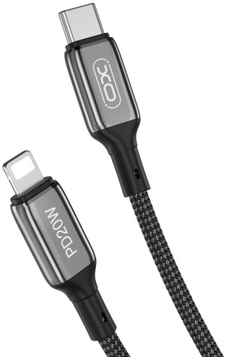Кабель USB XO NB-Q180A type-C to lightning 1m 20W Black - фото Кабель USB XO NB-Q180A type-C to lightning 1m 20W Black - фото - интернет-магазин электроники и бытовой техники TTT