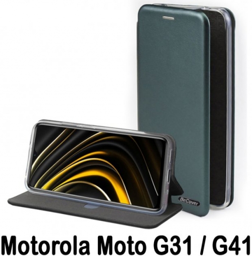 Чехол-книжка BeCover Exclusive для Motorola Moto G31 / G41 (707913) Dark Green - фото - интернет-магазин электроники и бытовой техники TTT