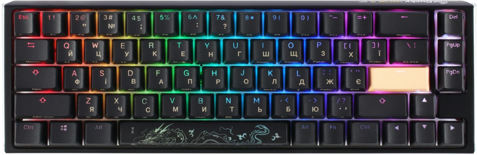 Клавиатура Ducky One 3 SF Cherry MX Brown RGB UA USB (DKON2167ST-BUAPXCLAWSC1) Black - фото - интернет-магазин электроники и бытовой техники TTT