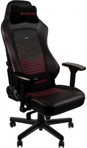 Кресло геймерское NOBLECHAIRS Hero Real Leather (NBL-HRO-RL-BRD) Black/Red - фото - интернет-магазин электроники и бытовой техники TTT