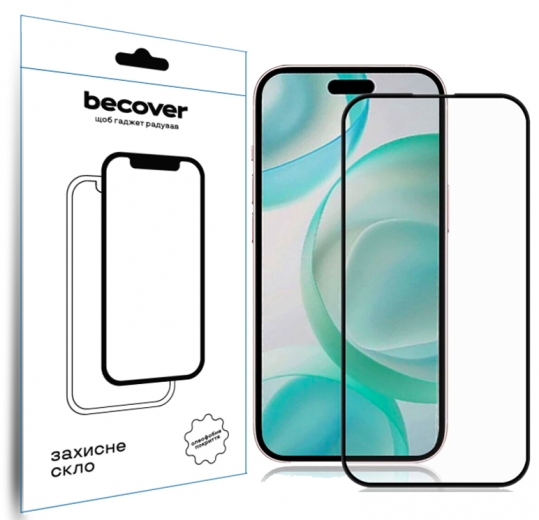 Захисне скло Becover для Apple iPhone 16 Pro (712124) Black - фото Захисне скло Becover для Apple iPhone 16 Pro (712124) Black - фото - інтернет-магазин електроніки та побутової техніки TTT
