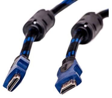Кабель PowerPlant HDMI - HDMI 20 м, позолочені конектори, v1.4, Nylon Double ferrites (KD00AS1207) - фото - інтернет-магазин електроніки та побутової техніки TTT