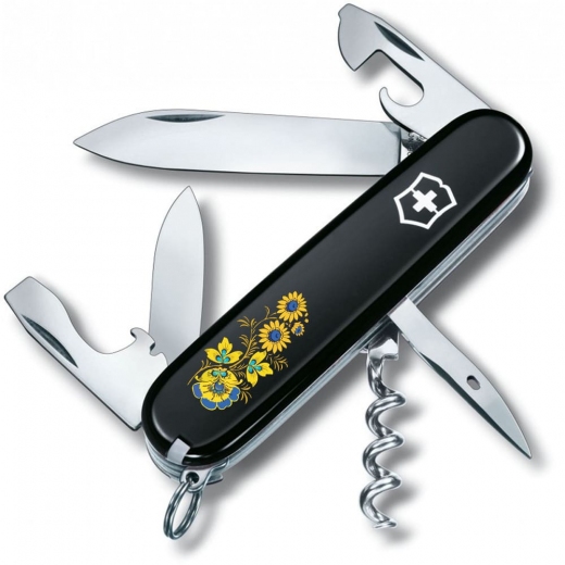 Складной нож Victorinox SPARTAN UKRAINE Цветы (1.3603.3_T1050u) - фото - интернет-магазин электроники и бытовой техники TTT