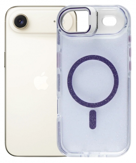 Панель BeCover FIBRA Star Shine with MagSafe для Apple iPhone 17 Air (715423) Purple - фото - інтернет-магазин електроніки та побутової техніки TTT