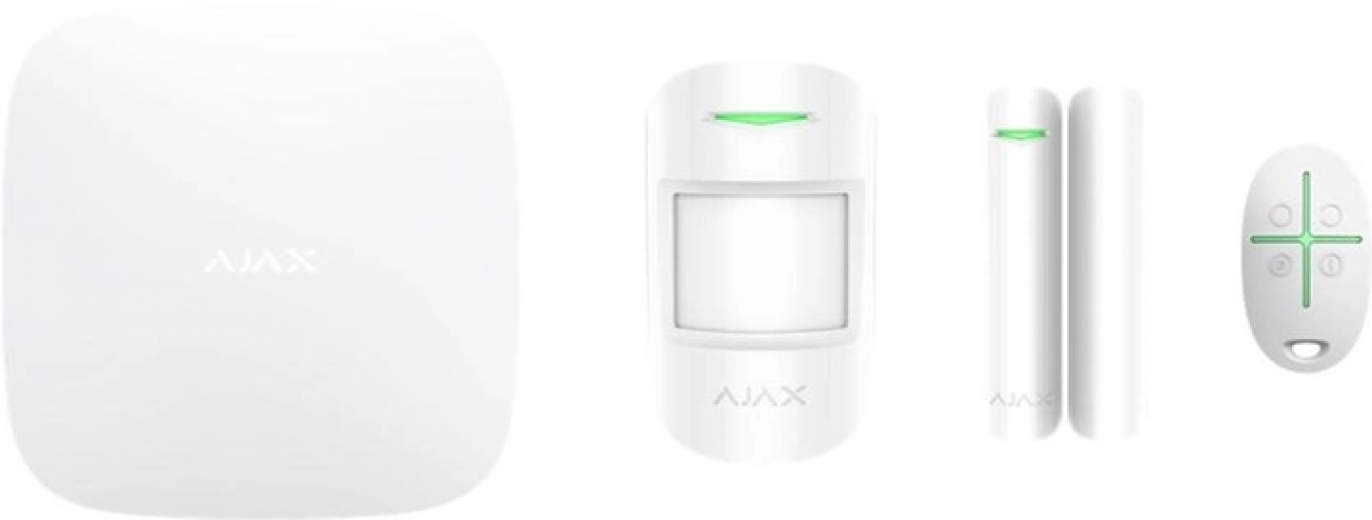 Комплект охранной сигнализации Ajax StarterKit 2 (8EU) (29340.102.WH1/35974.102.WH1) White  - фото - интернет-магазин электроники и бытовой техники TTT