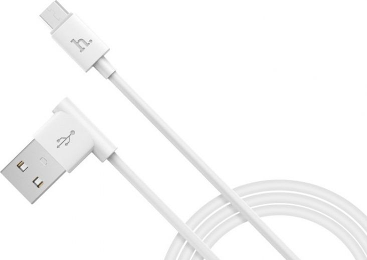 Кабель Hoco UPL10 USB MicroUSB L Shape 1.2m White - фото Кабель Hoco UPL10 USB MicroUSB L Shape 1.2m White - фото - интернет-магазин электроники и бытовой техники TTT
