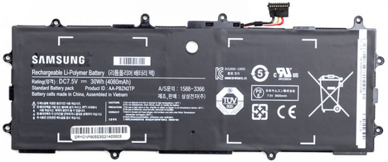 Аккумулятор для ноутбуков Samsung Chromebook 303C (AA-PBZN2TP) 7.5 V 4080 mAh (original) (NB490097) - фото - интернет-магазин электроники и бытовой техники TTT