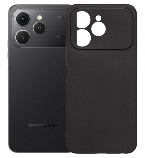 Силиконовый чехол BeCover для Tecno Spark 40 4G (KM5) (715061) Black - фото - интернет-магазин электроники и бытовой техники TTT