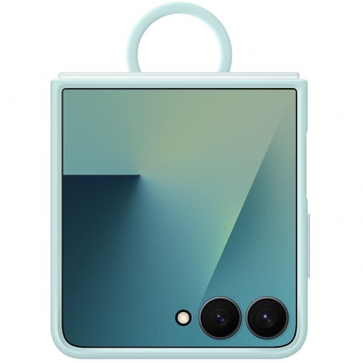 Панель Silicone Cover with Ring для Samsung Galaxy Flip 7 (EF-PF766TMEGUA) Mint - фото - інтернет-магазин електроніки та побутової техніки TTT