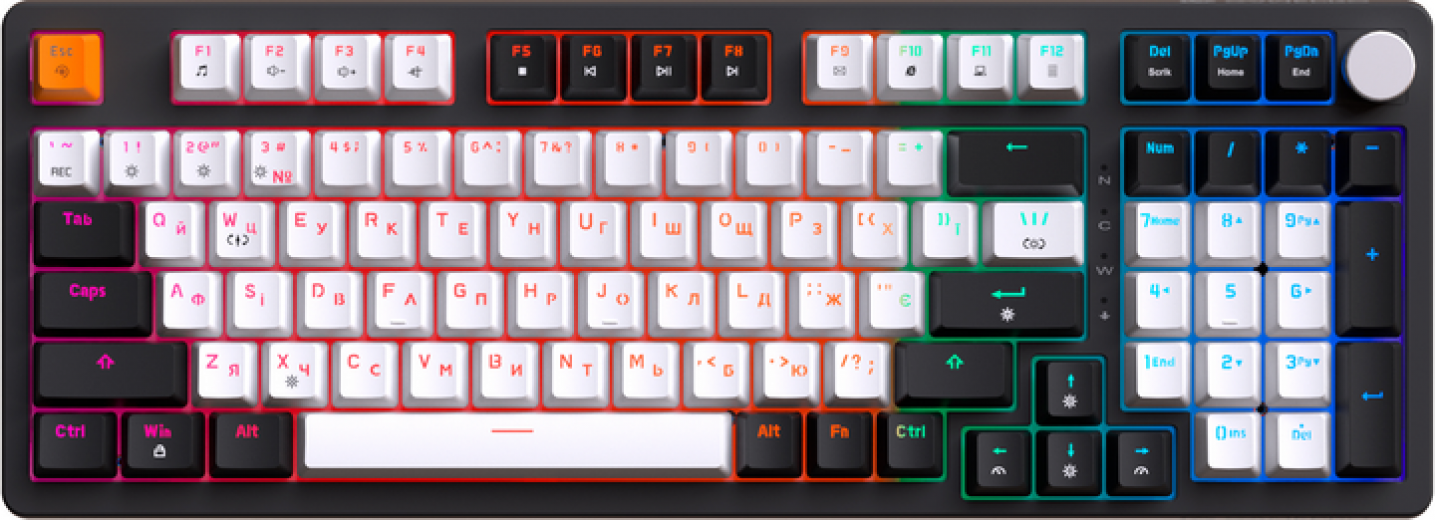 Клавиатура GamePro MK170B Hot-Swap Red Swich 95% RGB Black - фото - интернет-магазин электроники и бытовой техники TTT