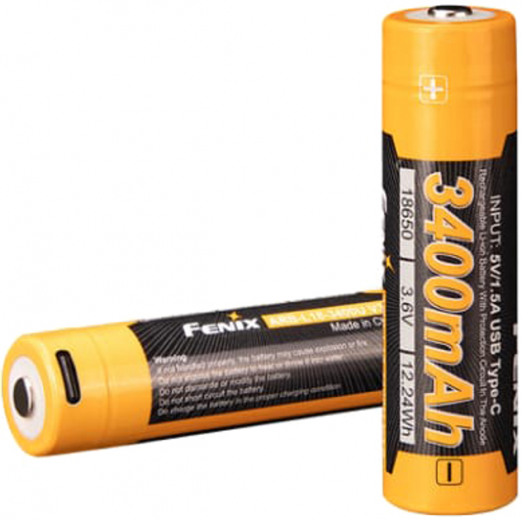 Аккумулятор 18650 Fenix 3400 mAh Type-C (ARB-L18-3400U-V30) - фото Аккумулятор 18650 Fenix 3400 mAh Type-C (ARB-L18-3400U-V30) - фото - интернет-магазин электроники и бытовой техники TTT