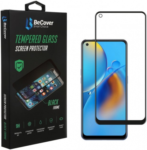 Захисне скло BeCover для Oppo A74 (706656) Black  - фото - інтернет-магазин електроніки та побутової техніки TTT