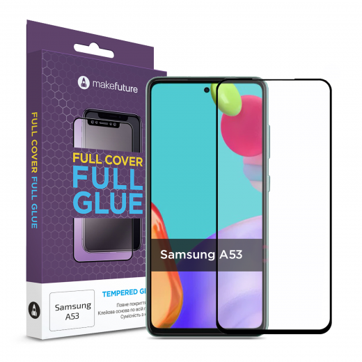 Захисне скло MakeFuture Full Cover Samsung A53 (MGF-SA53) - фото - інтернет-магазин електроніки та побутової техніки TTT