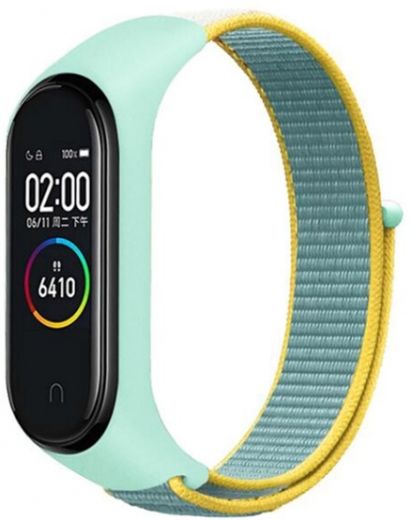 Ремінець TPU Nylon Xiaomi Mi Band 5 Chamomile blue - фото - інтернет-магазин електроніки та побутової техніки TTT