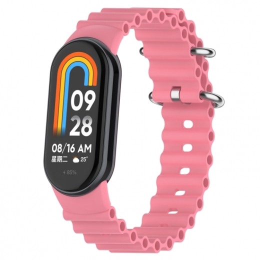 Ремешок BeCover Wave Style для Xiaomi Mi Smart Band 8 / 9 / 10 (714353) Dusty Pink - фото - интернет-магазин электроники и бытовой техники TTT