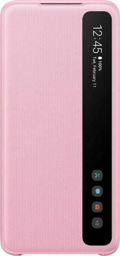 Чехол-книжка Samsung Clear View Cover для Samsung Galaxy S20 (EF-ZG980CPEGRU) Pink - фото - интернет-магазин электроники и бытовой техники TTT