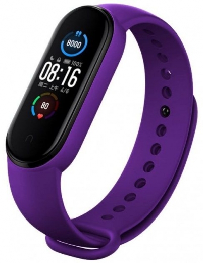 Ремінець BeCover для Xiaomi Mi Smart Band 5 / Mi Smart Band 6 / Mi Smart Band 7 Dark (707654) Purple - фото - інтернет-магазин електроніки та побутової техніки TTT