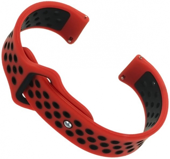 Ремешок BeCover Vents Style для Honor MagicWatch 2 / Huawei Watch 3 Pro Classic 46 mm (707077) Red-Black - фото - интернет-магазин электроники и бытовой техники TTT