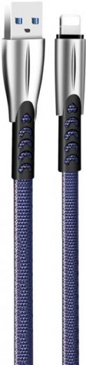 Кабель ColorWay USB — Apple Lightning (zinc alloy) 2.4 A 1 м Blue - фото - інтернет-магазин електроніки та побутової техніки TTT