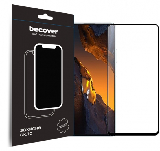Захисне скло BeCover для Poco F5 (709743) Black - фото - інтернет-магазин електроніки та побутової техніки TTT