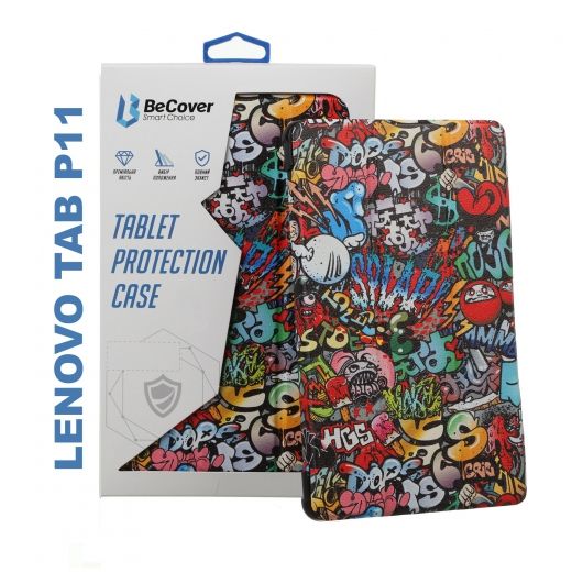 Обложка BeCover Smart Case для Lenovo Tab P11 (706102) Graffiti - фото - интернет-магазин электроники и бытовой техники TTT