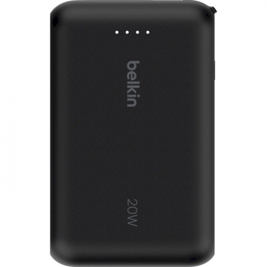 УМБ Belkin BoostCharge 10000 mAh 20W Built-In USB-C Cable PD (BPB021HQBK) Black - фото - інтернет-магазин електроніки та побутової техніки TTT