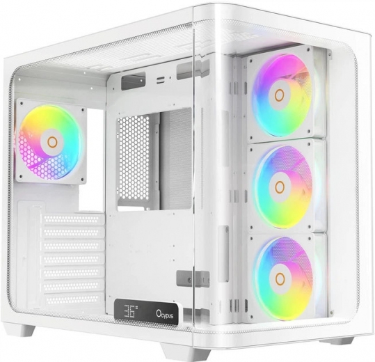 Корпус Ocypus Iota C70 Curve ARGB (IOTA-C70-WHD400CD-GL) White - фото - интернет-магазин электроники и бытовой техники TTT
