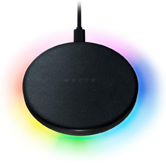 Зарядний пристрій RAZER Chroma Charging Pad 10 W Fast WL Charger RGB (RC21-01600100-R371) Black  - фото Зарядний пристрій RAZER Chroma Charging Pad 10 W Fast WL Charger RGB (RC21-01600100-R371) Black  - фото - інтернет-магазин електроніки та побутової техніки TTT