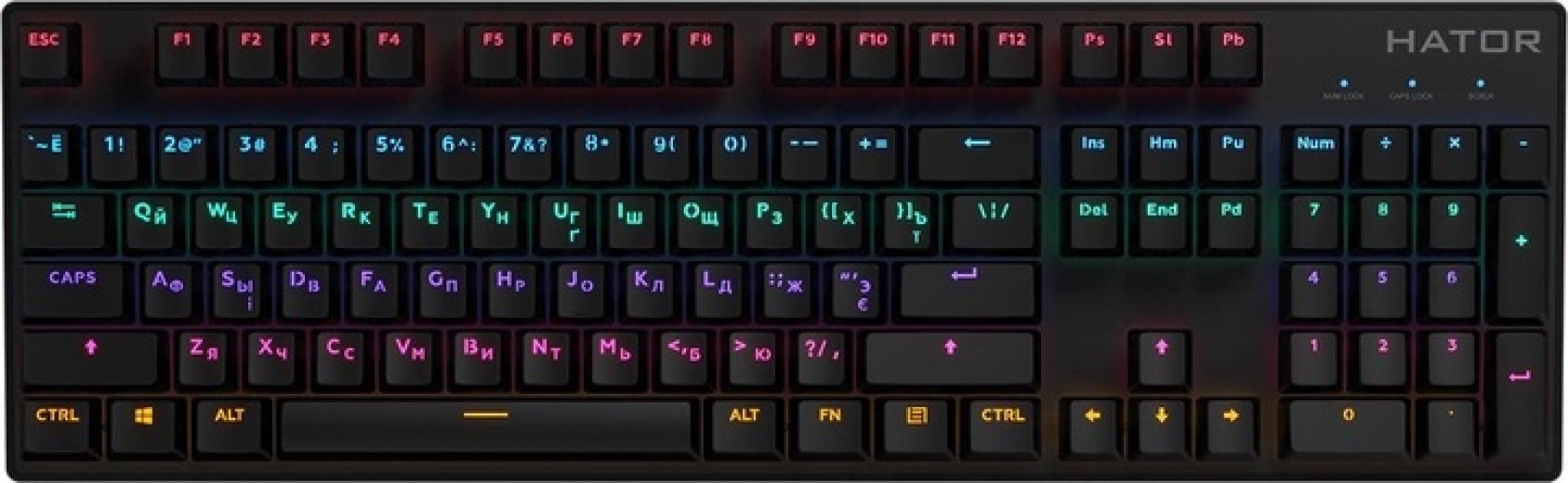 Клавіатура дротова Hator Starfall Outemu Red (HTK-608) - фото - інтернет-магазин електроніки та побутової техніки TTT