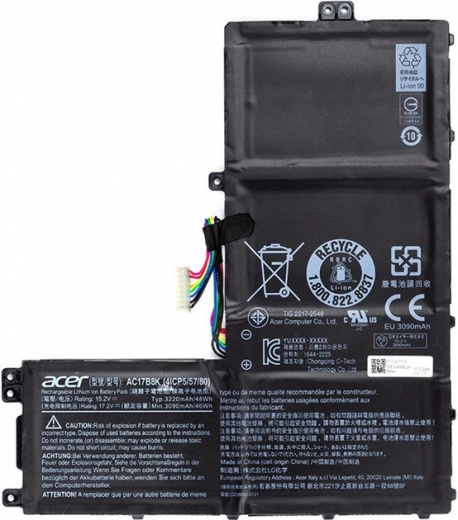 Аккумулятор для ноутбуков ACER Swift 3 SF315-52 (AC17B8K) 15.2 V 3220 mAh (original) (NB410514) - фото - интернет-магазин электроники и бытовой техники TTT