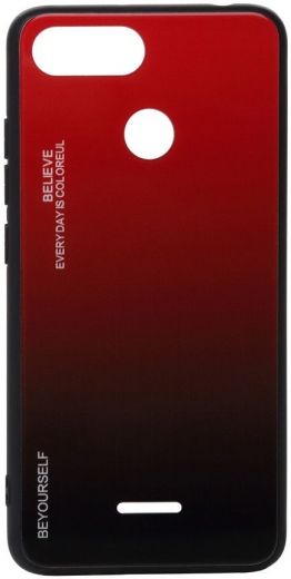 Панель BeCover Gradient Glass для Xiaomi Redmi 6A (703589) Red-Black - фото - інтернет-магазин електроніки та побутової техніки TTT