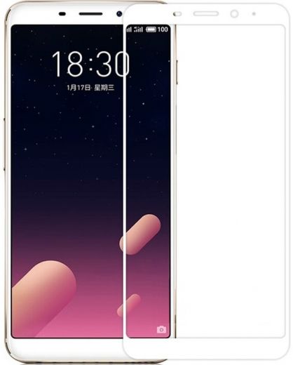 Захисне скло Full Screen Meizu M6s White - фото Захисне скло Full Screen Meizu M6s White - фото - інтернет-магазин електроніки та побутової техніки TTT