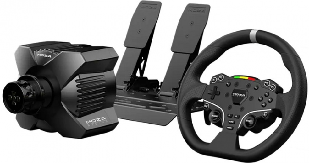 Кермо і педалі MOZA R3 Racing Bundle for PC, 22кн., подв. педалі SR-P Lite, кермо ES Lite (RS074) - фото - інтернет-магазин електроніки та побутової техніки TTT