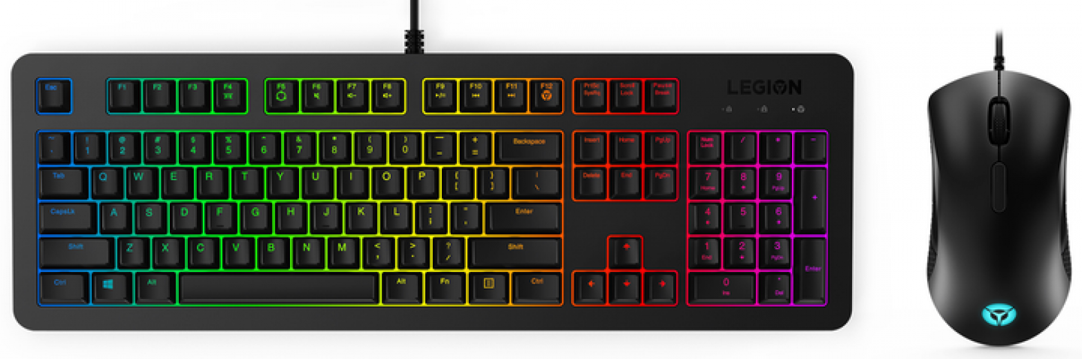 Комплект Lenovo Legion KM300 RGB Gaming Combo Keyboard and Mouse UA (GX31L16652) Black  - фото - інтернет-магазин електроніки та побутової техніки TTT
