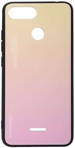 Панель BeCover Gradient Glass для Xiaomi Redmi 6A (703590) Yellow-Pink - фото - інтернет-магазин електроніки та побутової техніки TTT