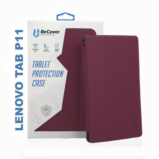 Обкладинка BeCover Smart Case для Lenovo Tab P11 (706095) Red Wine - фото - інтернет-магазин електроніки та побутової техніки TTT