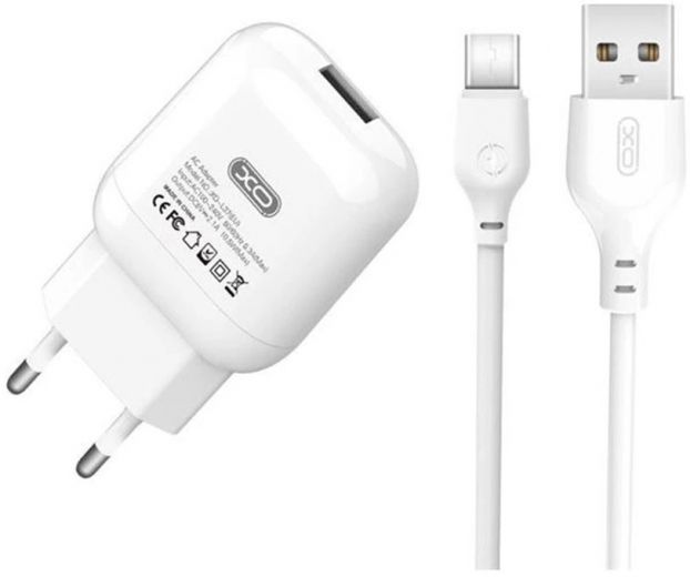 Сетевое зарядное устройство XO L37 1USB 2.1A + USB type-C cable White - фото Сетевое зарядное устройство XO L37 1USB 2.1A + USB type-C cable White - фото - интернет-магазин электроники и бытовой техники TTT